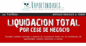 La vaperia liquidacion cierre